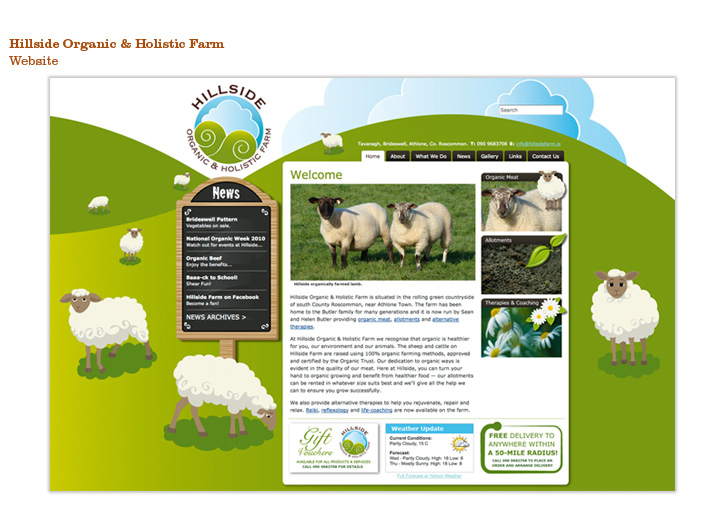 Hillside Organic & Holistic Farm, Content managed website and branding